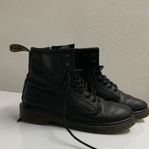 Dr. Martens Black Leather Lace-Up Boots